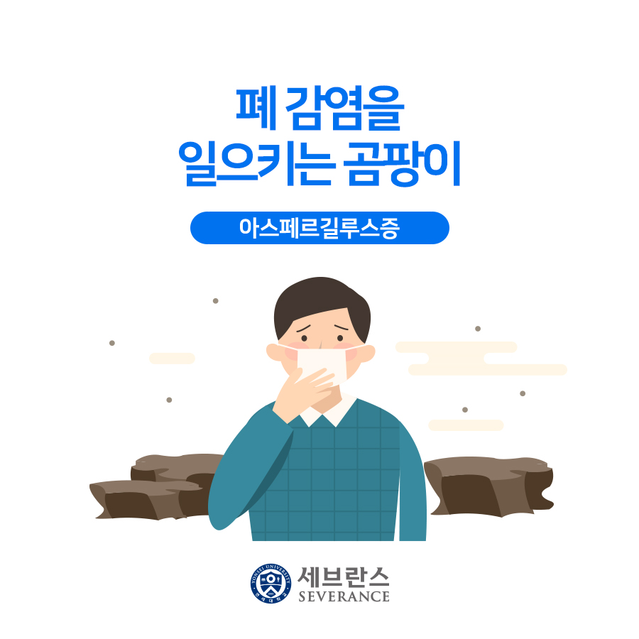 폐 감염을 일으키는 곰팡이 - 아스페르길루스증